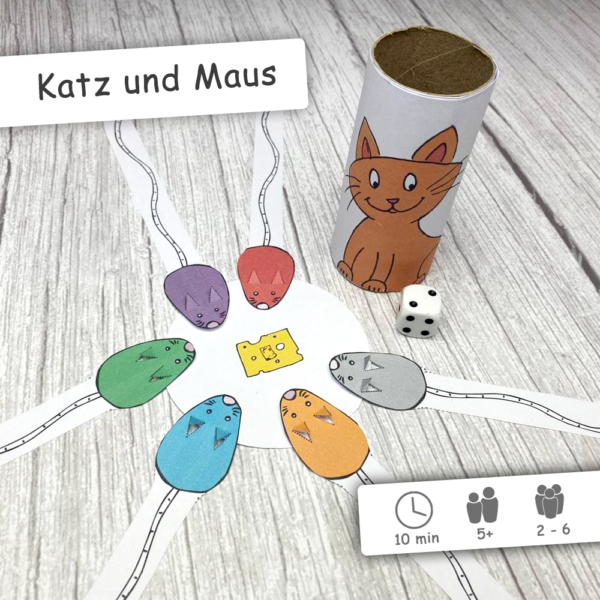 Katz und Maus Print and Play Spiel von papierspiele.at
